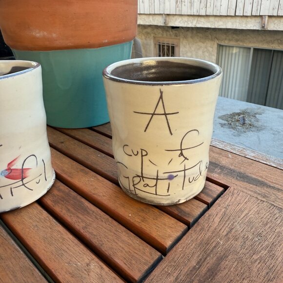 Handcrafted Z Pots Ceramic Mugs Set Of 3 - Picture 2 of 8